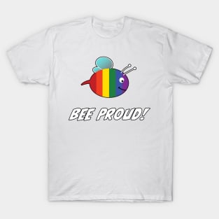 Fun Pride Shirt with Bee in LGBT Rainbow Design T-Shirt